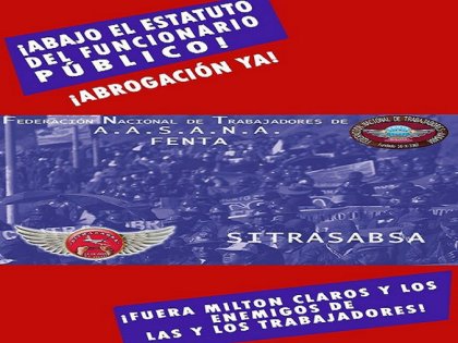 Trabajadores convocan e impulsan campaña contra el Estatuto del Funcionario Público