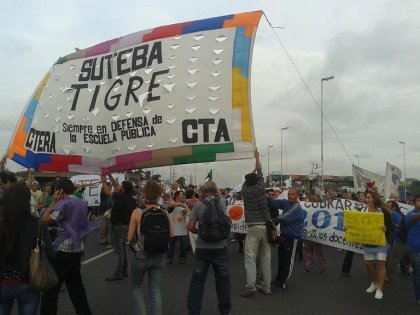 Tigre: ganaron las y los docentes que cortaron Panamericana