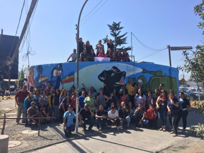 Trabajadores del Hospital Sotero del Río denuncian que dirección del establecimiento borró mural que realizaron 