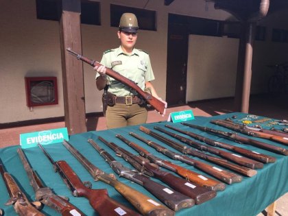 Dando vergüenza: Carabineros incautó armas en Angol que eran de un museo