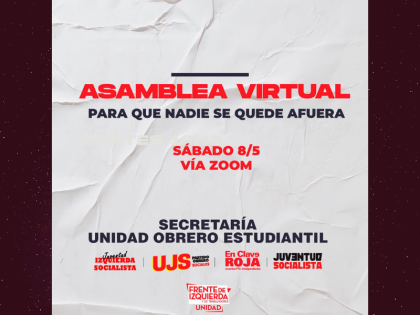 8 de Mayo, asamblea virtual autoconvocada de lxs estudiantes