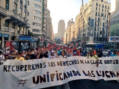 Gran jornada de manifestación y coordinación obrera en Madrid