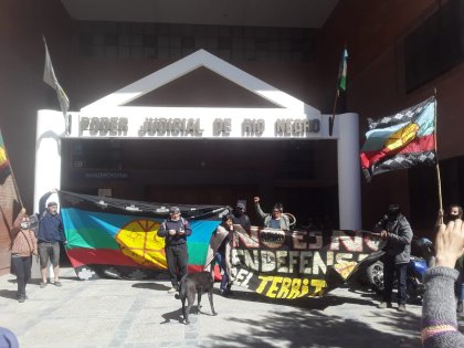 Manifestaciones de solidaridad y contra la represión en el Lof Quemquemtrew 