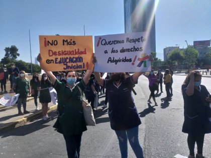 Trabajadoras de INTEGRA siguen su movilización para que se les reconozcan los derechos ya adquiridos y que les son desconocidos