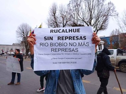 Diversas organizaciones se manifestaron contra la construcción de proyecto hidroeléctrico a cercanías del rio Biobío