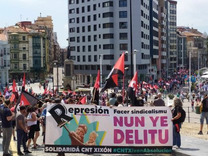 Ratificada prisión para seis sindicalistas de CNT en Gijón por el conflicto de la Pastelería La Suiza