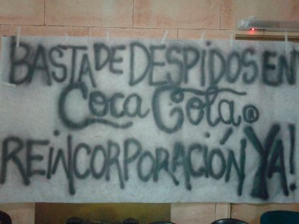 Amplia solidaridad con despedidos de Coca Cola