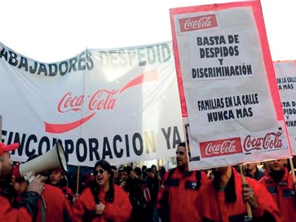 Gran paso en la lucha de los despedidos de Coca-Cola