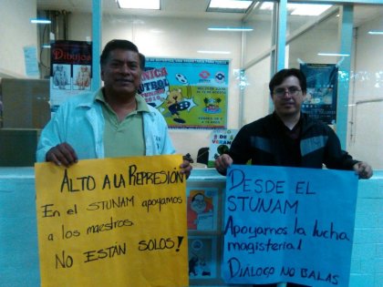 Es necesaria la solidaridad activa de los trabajadores universitarios con los maestros