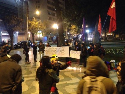 Estudiantes de Valparaíso solidarizan con la lucha de los maestros mexicanos