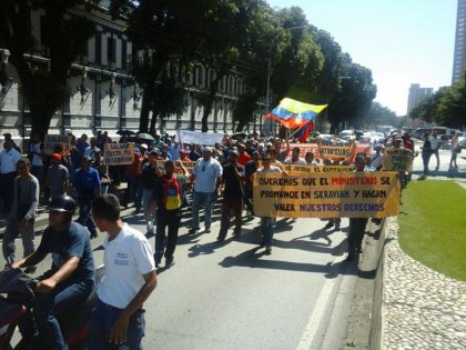 Trabajadores de Aragua marchan por sus derechos y la dignidad obrera