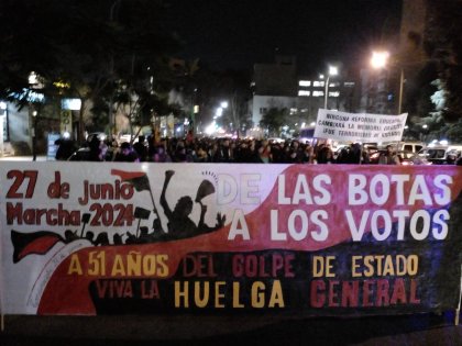 Se realizó marcha en conmemoración de la huelga que resistió el golpe de Estado