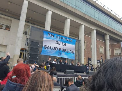 Rossi y Vizotti en el Hospital Posadas: un acto que los trabajadores no sintieron cómo propio