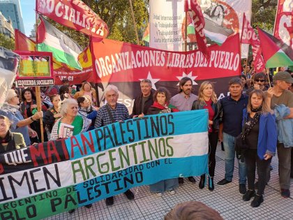 Concentración en Buenos Aires por Gaza: "Es un genocidio, no es una guerra"