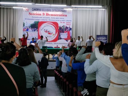 Repudio a la proscripción de la planilla Roja Democrática en la Sección 9