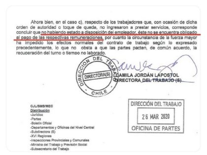 El horripilante artículo 45: Sin sueldo ni indemnización ¿Qué dice polémico dictamen de la DT?