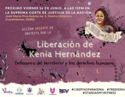 Convocan a acciones urgentes por la libertad de Kenia Hernández