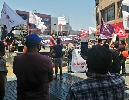 Banderazo y marcha realiza la Lista de Trabajador@s Revolucionari@s en Antofagasta