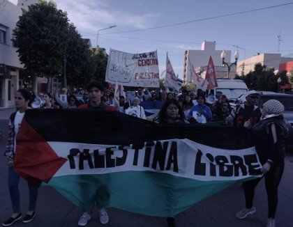 Alto al genocidio contra el pueblo palestino: un grito de lucha que sonó en las calles de Trelew