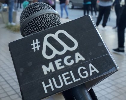 Quinto día de huelga de las y los trabajadores del Canal Mega