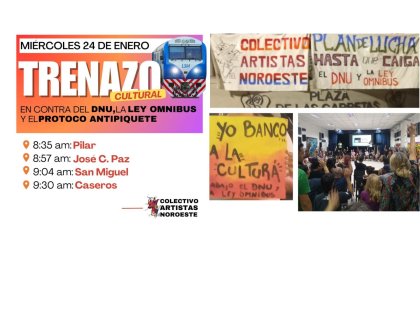 Trenazo cultural impulsado por el Colectivo de Artistas del Noroeste 