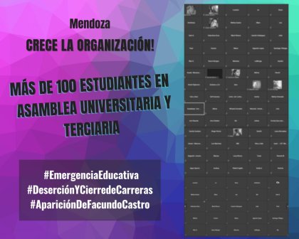 Con más de 100 estudiantes se realizó la asamblea universitaria y terciaria en Mendoza