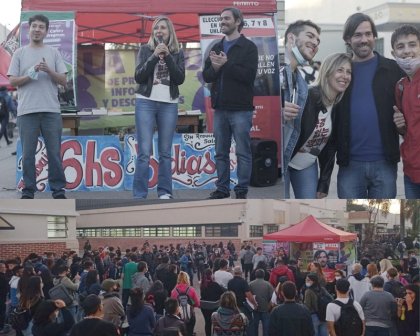 Elecciones en la Unlam: Del Caño y Bregman con estudiantes en la campaña del Frente de Izquierda - YouTube