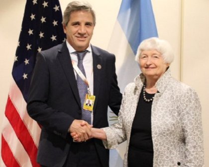 Pasando la gorra en el G20: Caputo se reunió con Yellen, la secretaria del Tesoro de Estados Unidos