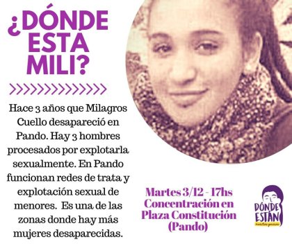 Madre de Mili Cuello: “Una causa se pierde cuando no se busca más”