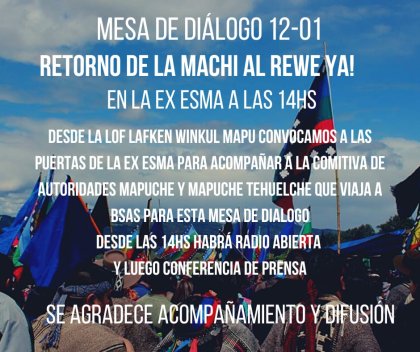 Mesa de diálogo con autoridades Mapuche – Tehuelche en la ex ESMA