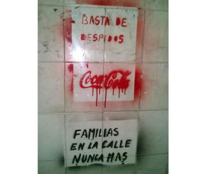 Despedidos de Coca Cola y choferes de la 266 unidos frente a los despidos