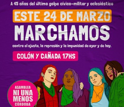 Asamblea Ni Una Menos convoca a marchar este 24 de Marzo