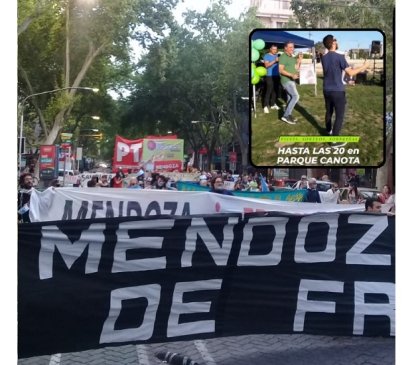 El Partido Verde lanzó su campaña con una fiesta a la misma hora que en las calles se marchaba contra el Fracking