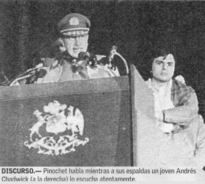 Chadwick: dirigente de la juventud de Chacarillas y designado de Pinochet