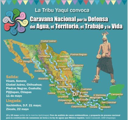 Tribu yaqui organiza caravana nacional en defensa del agua