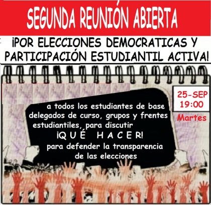 ¡Por elecciones democráticas y con participación estudiantil activa!