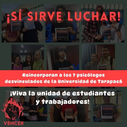 ¡Sí sirve luchar! Psicólogos de la UTA ganan la reincorporación 