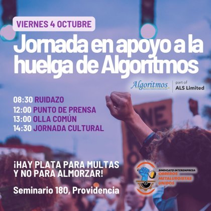 Jornada en apoyo a la huelga de Algoritmos