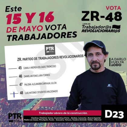 Luis Cifuentes: el obrero de construcción y candidato a constituyente por el distrito 23 