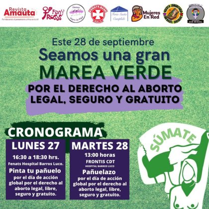 Este 28 de septiembre, ¡seamos una gran marea verde por el derecho al aborto legal, seguro y gratuito!