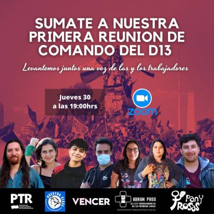 Distrito 13: Te invitamos al comando del Frente de Unidad de las y los Trabajadores ¡Que todo parlamentario gane igual que una docente!