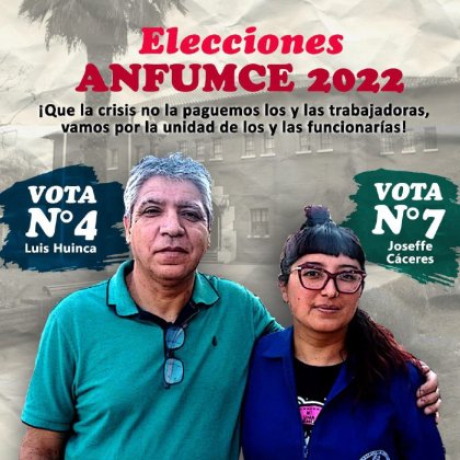  Elecciones en la Anfumce: ¡No queremos pagar la crisis nosotros!