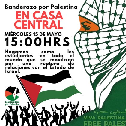 Movimiento estudiantil por Palestina en Chile: Convocan a asamblea interuniversidad y banderazo en Casa Central de la U de Chile