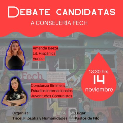 Debate en Filosofía y Humanidades: Consejería Fech la disputa Vencer y la JJCC