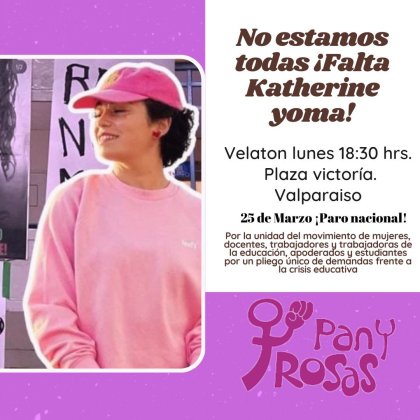 Valparaíso: Movilización por Katherine Yoma y llamado a velatón en solidaridad este 25 de marzo