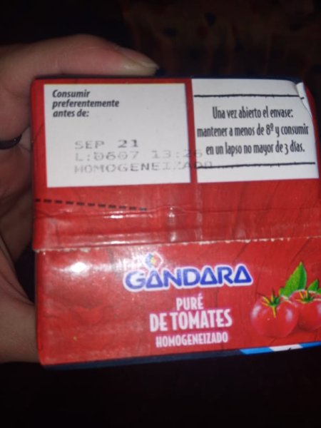 Puré de tomate en mal estado en los bolsones que entrega el municipio de 3 de febrero