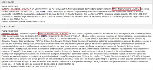 Asambleas de socios en Hey Latam (CC&R) y Keymarket SRL, ambas presididas por Martin Stauffer. 