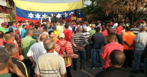 Concentración de trabajadores petroleros en el Zulia