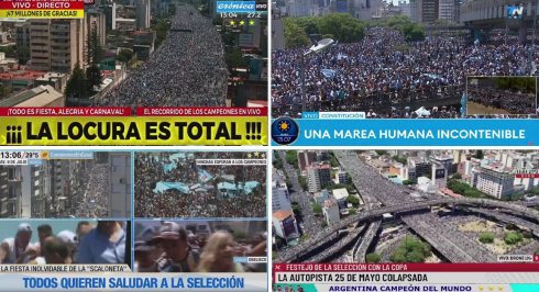 Los canales de noticias cubriendo la jornada histórica