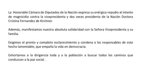 Texto acordado entre el Frente de Todos y Juntos por el Cambio